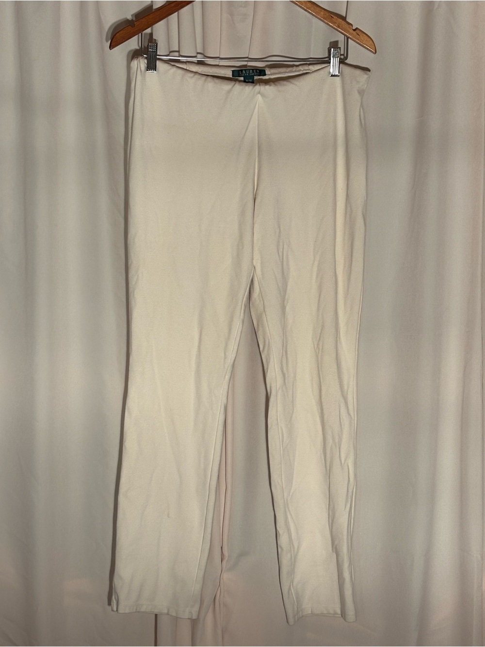 Lauren Ralph Lauren Cream Straight-Leg Pull-On Leggings